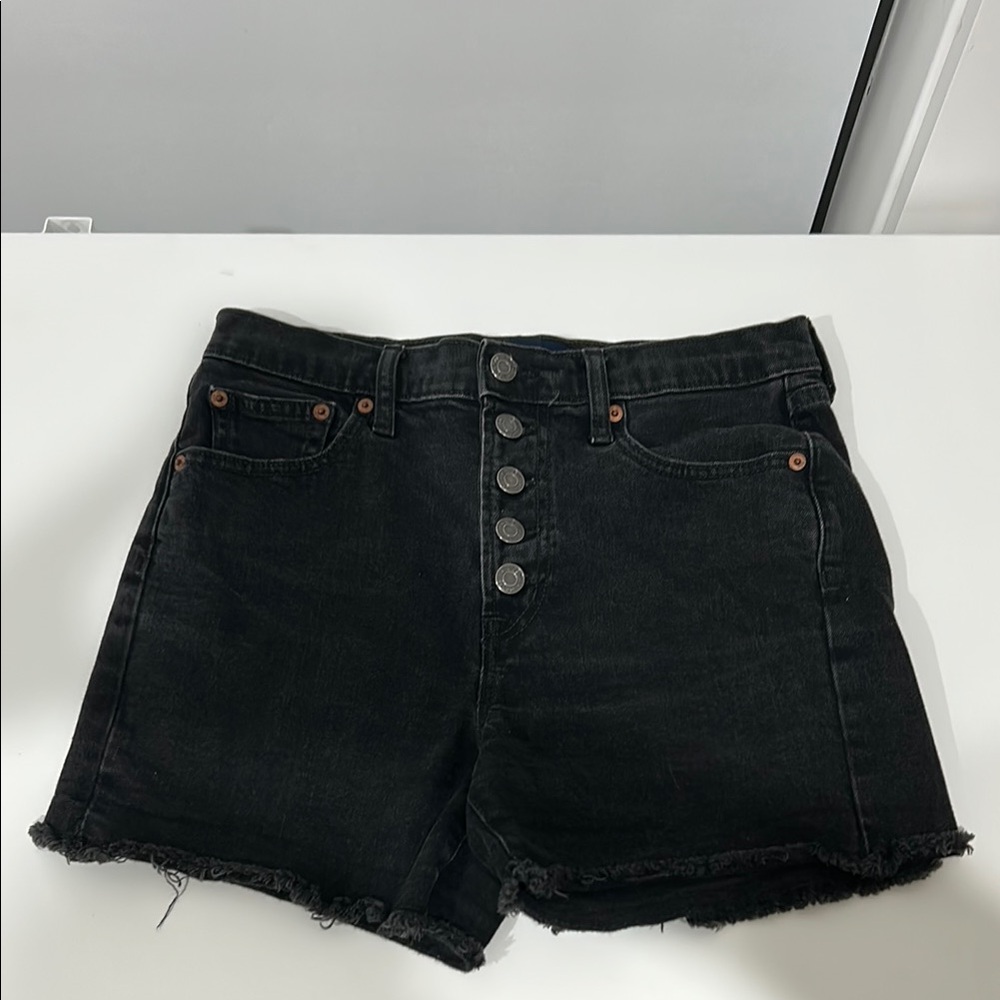 Black Denim Women's Shorts